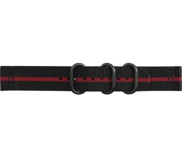 Samsung Gear Sport Premium Nato Arband Zwart/Rood