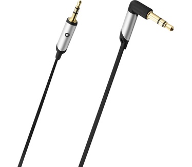 Oehlbach i-Jack 25 Mobiele hoofdtelefoonkabel, 2,5 mm-jack naar haakse 3,5 mm-jack (male-male) Grijs