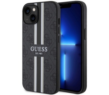 Guess 4G Printed Stripe Back Case - Apple iPhone 14 (6.1") Zwart Zwart