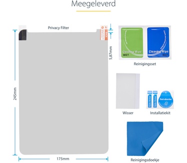 Startech.com 4-Way 11-inch iPad Pro Privacy Filter, Portrait/Landscape Orientatie, Touch-Enabled, Anti-Glans Security Filter, +/- 30 Graden Kijkhoek, 51% Blauw Licht Vermindering