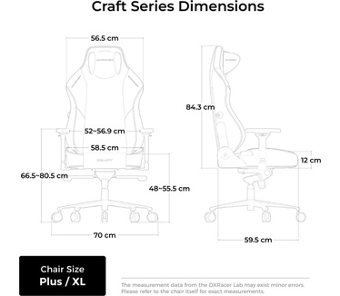 DXRacer CRAFT XL Grey Fabric gamestoel