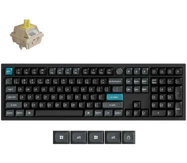 Keychron Q6 Ultra 8K Wireless, Keychron Silk POM Banana, Zwart