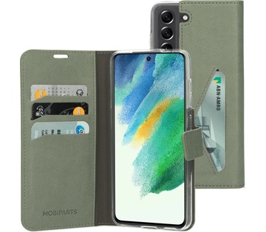 Mobiparts Classic Wallet Case Samsung Galaxy S21 FE (2022) Stone Green
