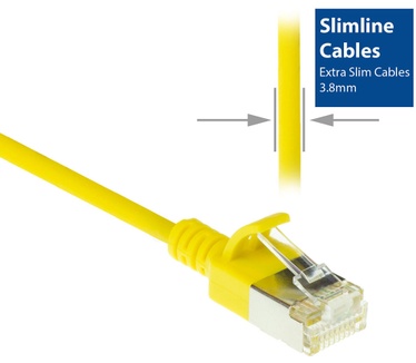 ACT DC7803 CAT6A U/FTP Slimline Patchkabel 3M Geel