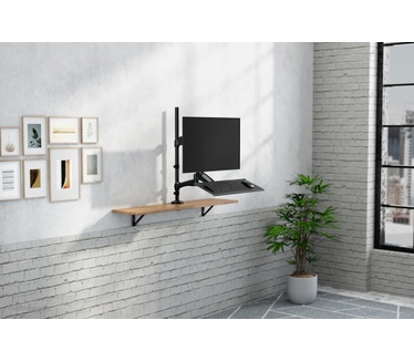 Neomounts by Newstar Desk Mount (clamp & grommet) for a Monitor (10-27" screen) AND Keyboard & Mouse (Height Adjustable) - Black