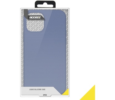 Accezz Liquid Silicone Backcover iPhone 12 (Pro) - Lavender Gray
