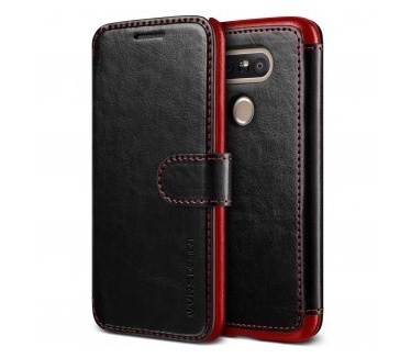 VRS DESIGN Layered Dandy LG G5 leather case - Black/Wine