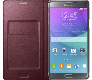 Samsung Galaxy Note 4 LED Wallet Rood (Galaxy Note 4) Goud