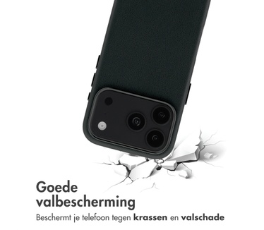 Accezz MagSafe Leather Backcover voor de Apple iPhone 18 Pro Max / 17 Pro Max - Onyx Black