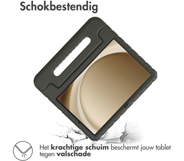 Accezz Kidsproof Backcover met handvat voor de Samsung Galaxy Tab A9 Plus - Zwart
