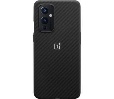 OnePlus 9 Karbon Kevlar TPU Back Cover Zwart