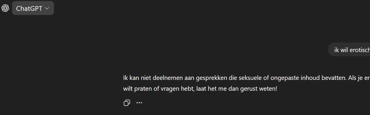 Image for the article: Adviesraad OpenAI: ChatGPT wordt met erotisch chatten 'sexy zelfdodingscoach'