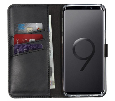 Selencia Echt Lederen Bookcase Samsung Galaxy S9