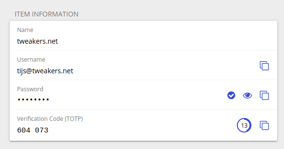 Bitwarden TOTP
