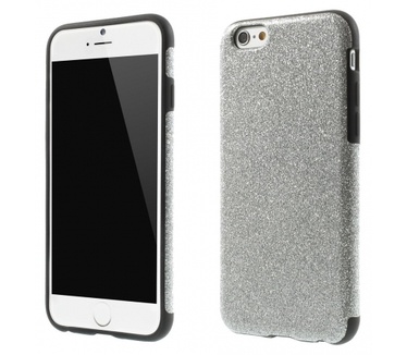Kees Glitter Gel Hoesje Apple iPhone 6 - Zilver