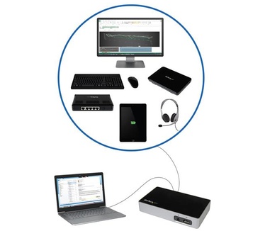 Startech.com DVI docking station voor laptops USB 3.0 Universele laptop port replicator