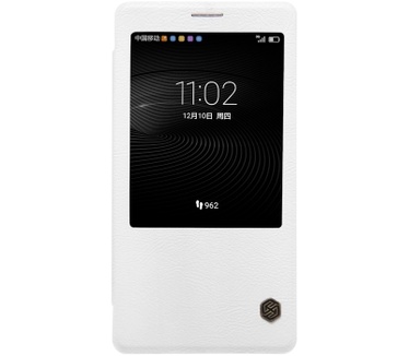 Nillkin Qin S-View Slim Book Case voor Huawei Mate 8 - Wit