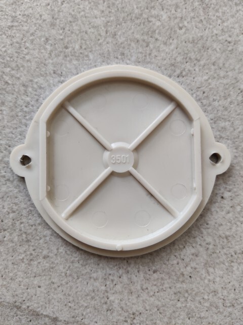 Binnenkant deksel HAF lasdoos met nummer 3501 erop