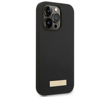 Guess Silicone MagSafe Back Case - iPhone 14 Pro (6.1") - Zwart Zwart