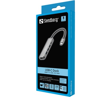 Sandberg USB-C Dock HDMI+3xUSB+PD 100W