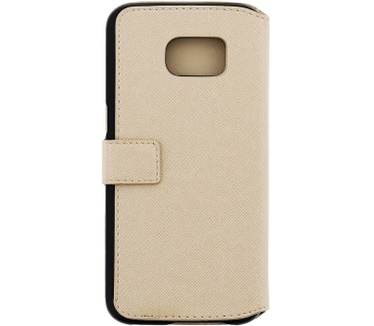Guess Saffiano PU Leder BookCase - Samsung Galaxy S7 Edge - Beige Beige