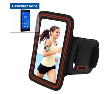 qMust Sport armband Sony Xperia Z3 Compact (Red/Black)