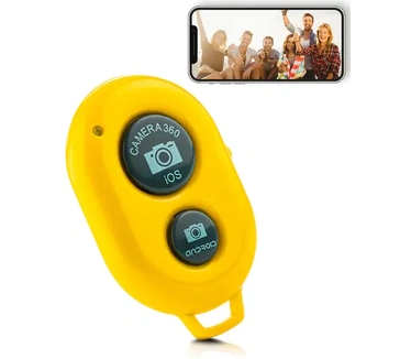 Mojogear Bluetooth Remote Shutter Afstandsbediening Voor Smartphone Camera - Geel