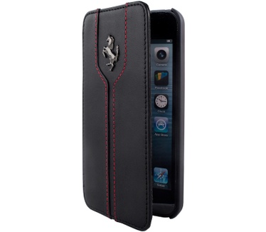 Ferrari Ferrari Monte Carlo Book Case Real Leather voor iPhone 5 5S Black