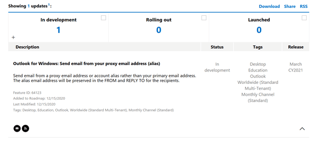 Outlook Alias
