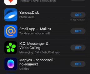 Russische apps in set-up iPhones in Rusland