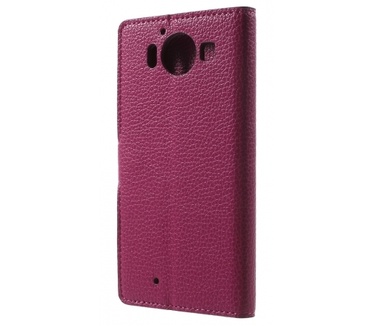 Kees Lederlook Portemonnee Hoesje Microsoft Lumia 950 - Roze