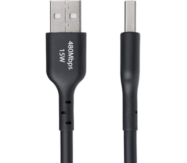 Startech.com 4m USB-A naar USB-C Laadkabel, USB-A naar USB Type-C Oplaadkabel, Opladen & Synchroniseren, Fast Charge 3A, USB 2.0 Data Transfer Kabel, TPE Mantel, Zwart