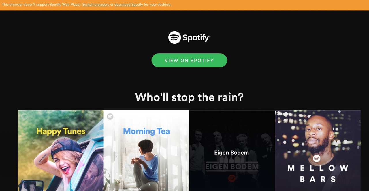 Spotify ondersteunt Safari niet meer - Beeld en geluid - Nieuws - Tweakers