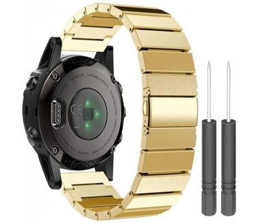 Just in Case Metalen armband Chain Garmin Fenix 5S - Goud