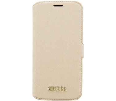 Guess Saffiano PU Leder BookCase - Samsung Galaxy S7 Edge - Beige Beige