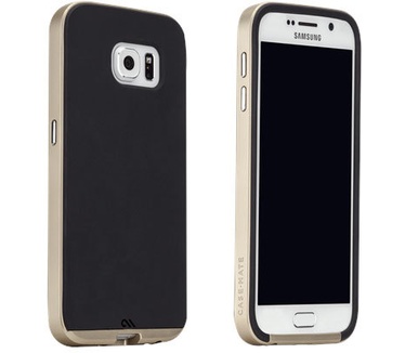 Case-Mate Samsung Galaxy S6 Slim Tough Case Zwart/goud