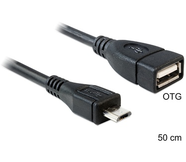 Delock 50cm USB micro-B/USB2.0-A