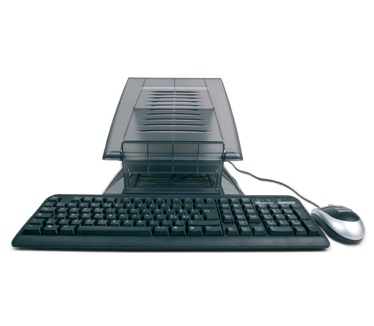 Hamlet XTMS100KM Tiramisù Notebook stand with keyboard and mouse