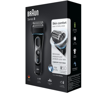 Braun Series5 5147s Elektrisch Scheerapparaat, Nat En Droog, Oplaadbaar En Draadloos Scheerapparaat