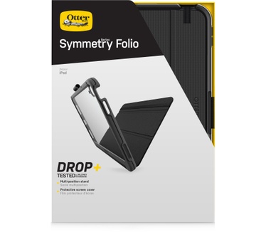 Otterbox OtterBox Symmetry Folio-hoes voor iPad 10th gen, schokbestendig, valbestendig, dunne beschermende folio-hoes, getest volgens militaire standaard, Zwart