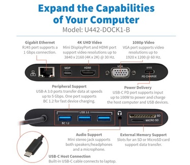 Tripp-Lite U442-DOCK1-B