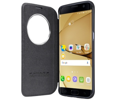 Nillkin Qin S-View Book Case voor Samsung Galaxy S7 Edge - Zwart