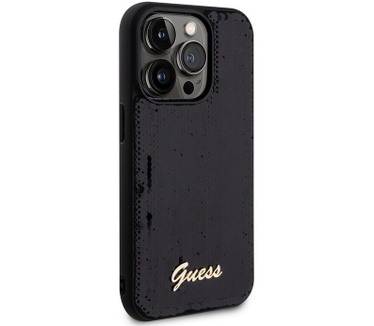 Guess Sequins Back Case - Apple iPhone 14 Pro Max (6.7") - Zwart Zwart
