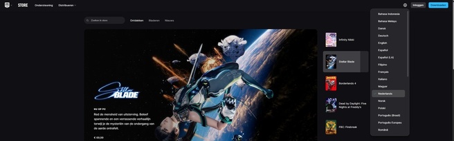 Epic Games Store Nederlands