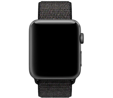 Apple Geweven sportbandje - Zwart (42 mm) - Large