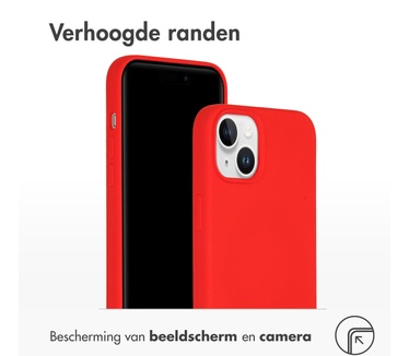Accezz Liquid Silicone Backcover met MagSafe iPhone 15 Plus - Rood