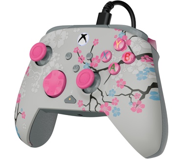 Turtle Beach Rematch Advanced bedrade gamecontroller voor XBOX & PC - Cherry Blossom, XBOX Series X|S, XBOX One, PC, 2 toewijsbare knoppen, Hall-effect-triggers, audiobediening, licht op Blauw, Grijs, Zwart