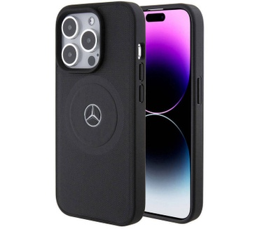 Mercedes-Benz Crossed Lines Back Case iPhone 15 Pro (6.1") Zwart Zwart