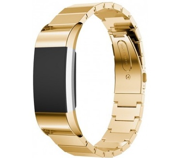 qMust Metalen armband Chain voor Fitbit Charge 2 - Gold
