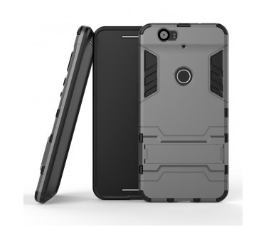 qMust Huawei Nexus 6P Hybrid case - Dual Protection - Grey